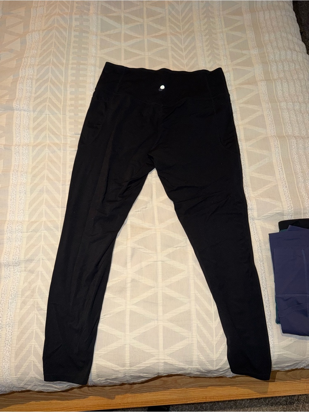 HALARA Black High-Waist Active Leggings XL 7/8 length